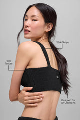 Snuggle Up Sweater Bra - Black