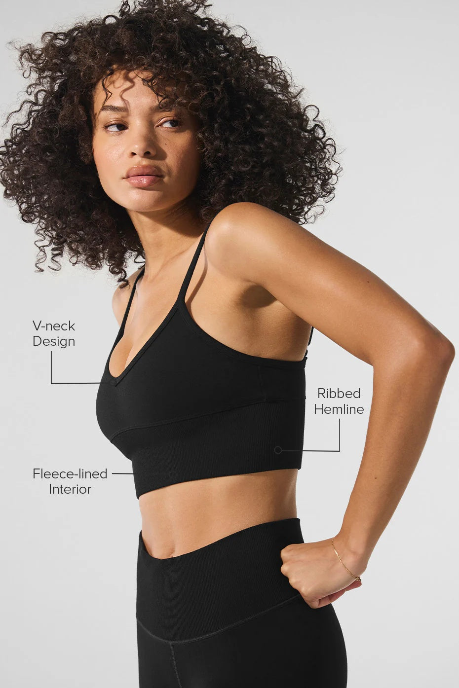 Seamless Winter Warm Plush Delight Bra - Black