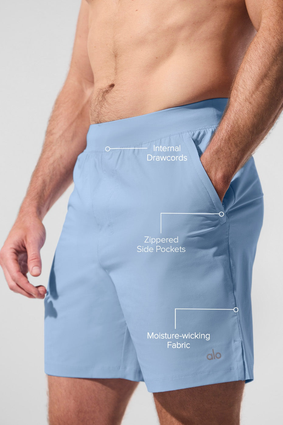 7" Repetition Short - Seashell Blue