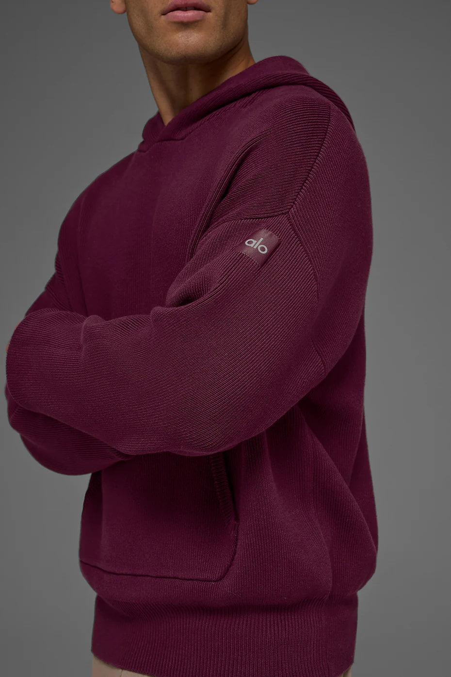 Scholar Hooded Sweater - Burgundy