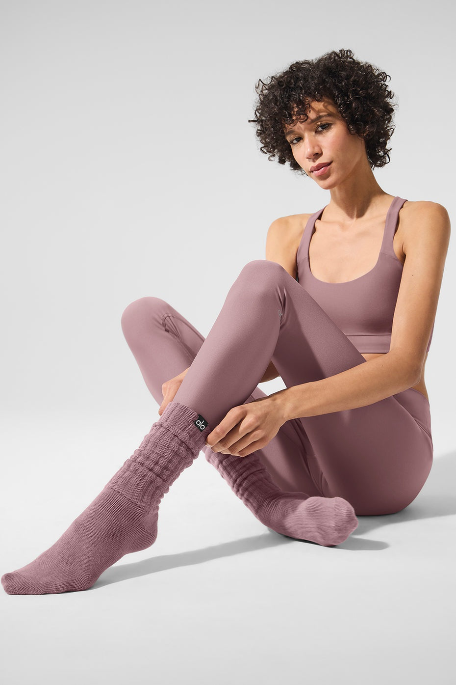 Unisex Scrunch Sock - Smoky Quartz
