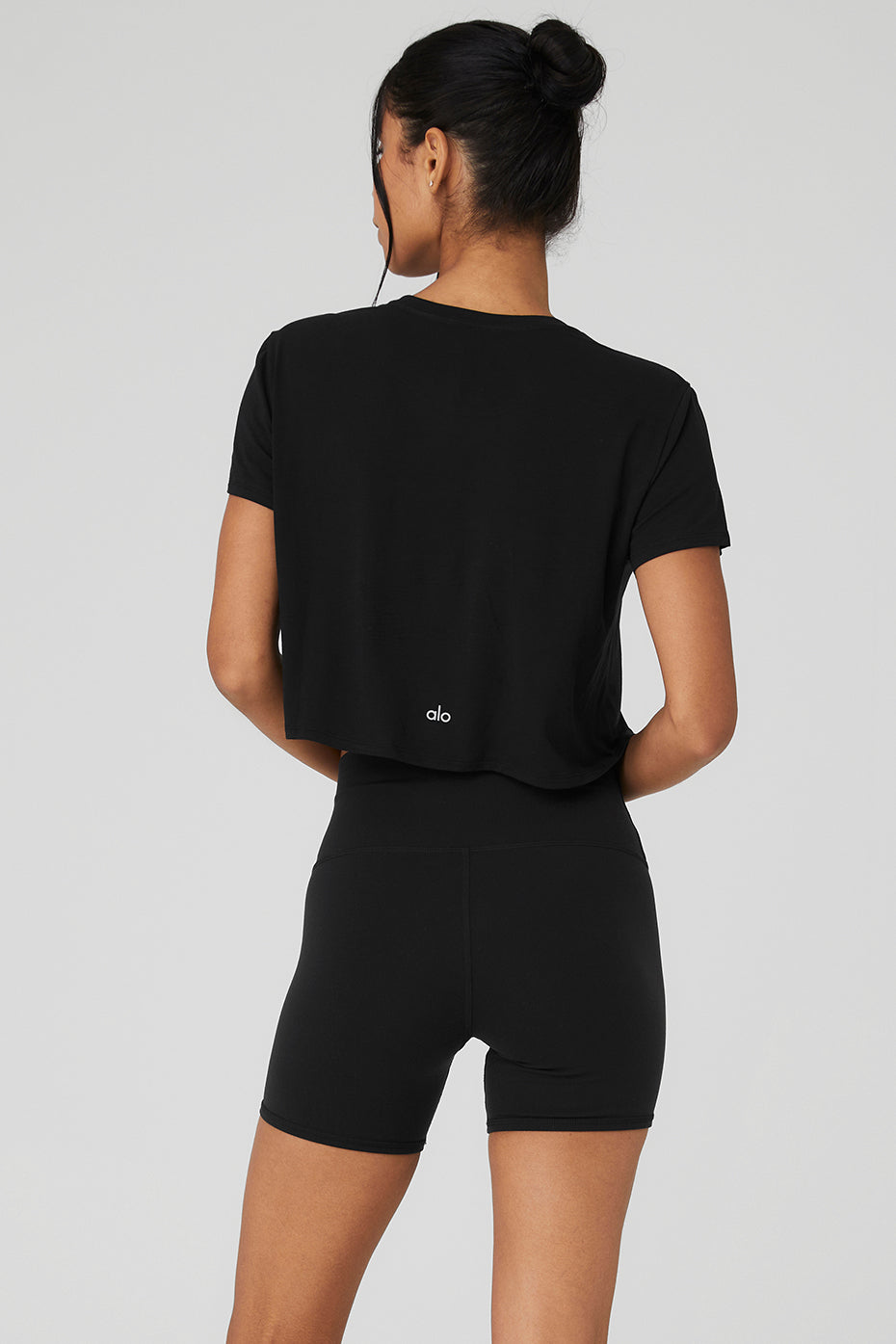 Cropped All Day Short Sleeve - Black