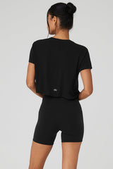 Cropped All Day Short Sleeve - Black