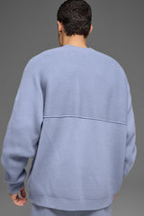 Domain Shift Rib Knit Sweater Crew - Winter Frost