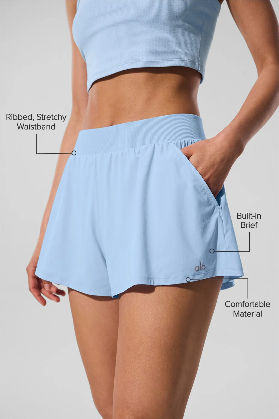 Breezy Short - Seashell Blue