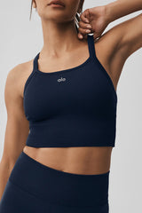 Seamless Ribbed Favorite Bra Tank - Navy
