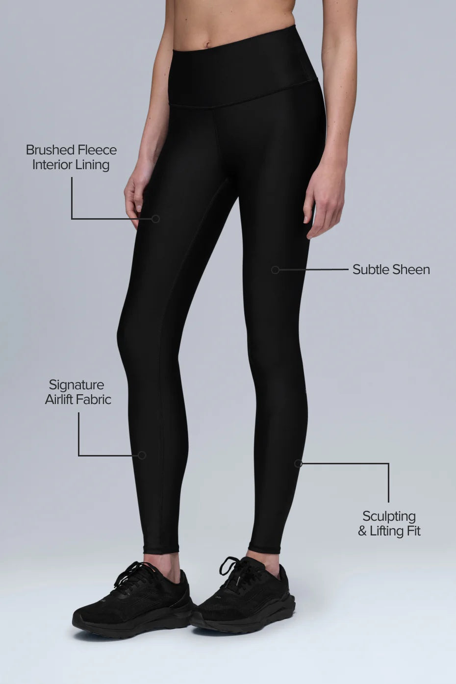 Airlift Winter Warm High-Waist Legging - Black