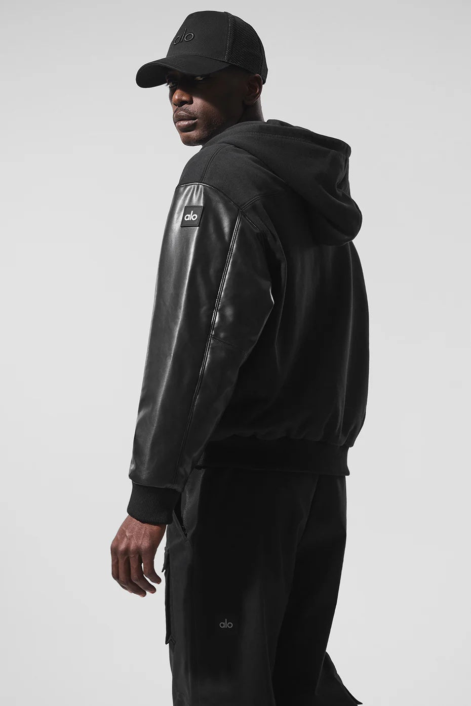 Select Hooded Bomber Jacket - Black