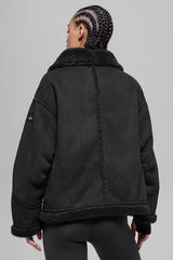 Faux Shearling Grand Jacket - Black