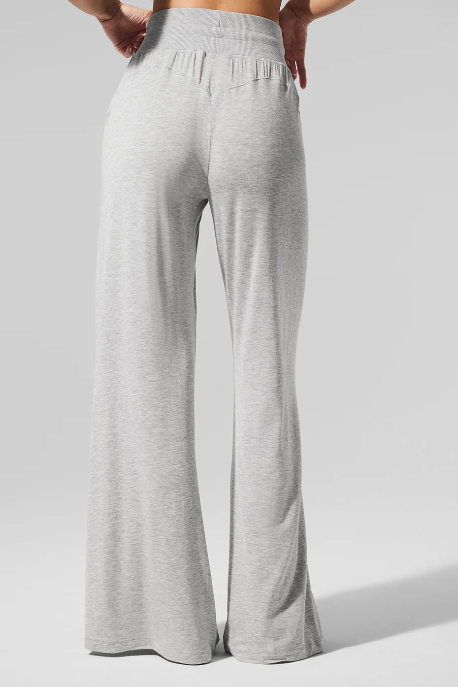 Semi-Sheer Delicate Lounge Flare Pant - Athletic Heather Grey
