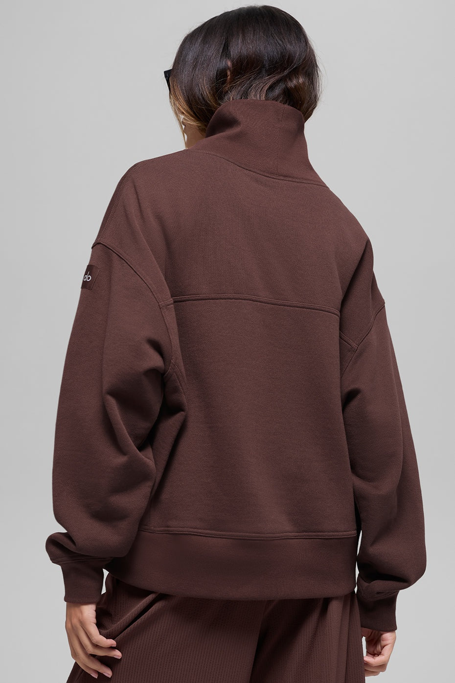 Hazy Mock Neck Pullover - Brownstone