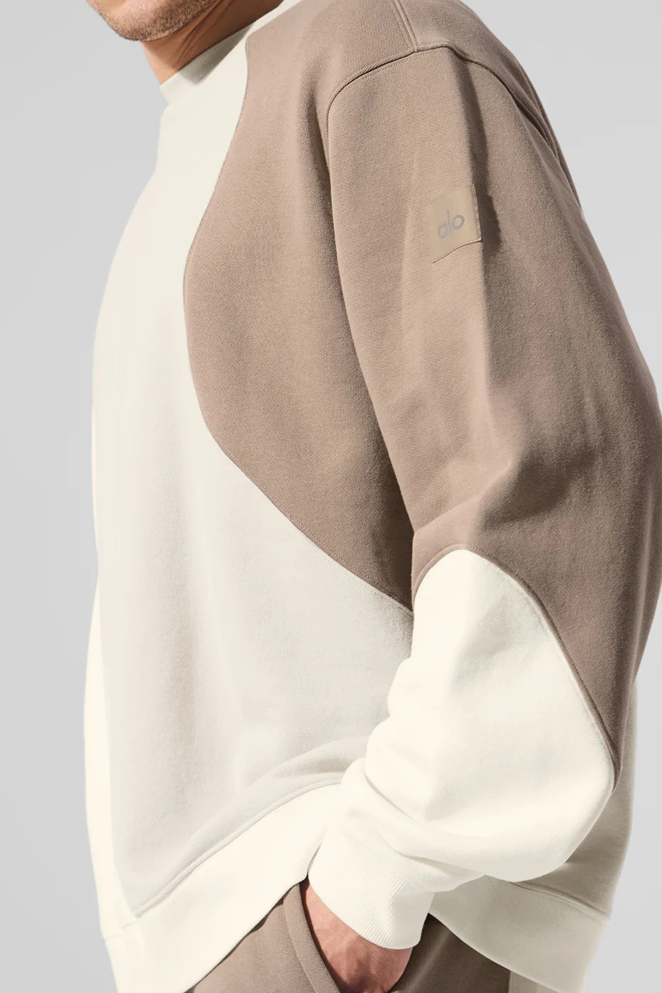 Make Waves Crew Neck Pullover - Ivory/Bone/Gravel