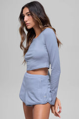 Alosoft Crop Finesse Long Sleeve - Winter Frost