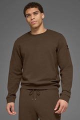 Waffle Lounge Long Sleeve Crew - Espresso