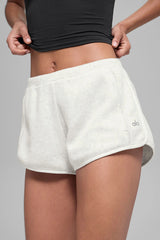 Polar Fleece Retreat Short - White Heather Grey