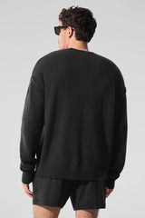 Unisex Wool Cashmere New Class Crewneck Sweater - Black