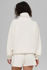 Hazy Mock Neck Pullover - Ivory