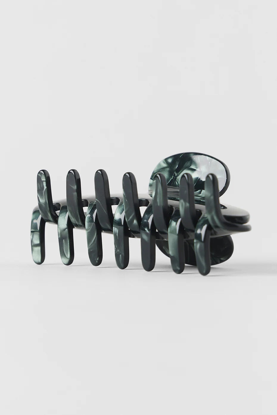 90's Claw Clip - Clover Green Agate