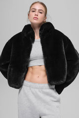 Faux Fur Allure Jacket - Black