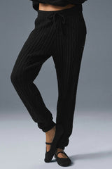 Cable Knit Winter Bliss Pant - Black
