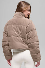Micro Corduroy Dreamy Puffer - Chai Latte