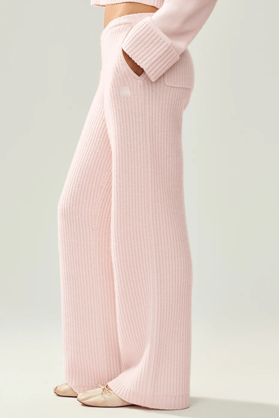 Cashmere High-Waist Northstar Straight Leg Pant - Frosted Pink