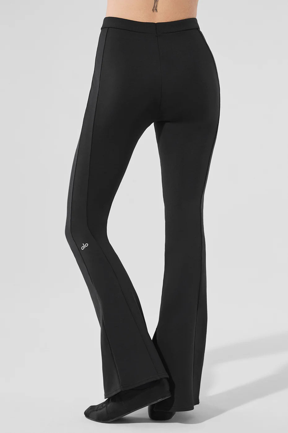 High-Waist Zip It Flare Legging - Black