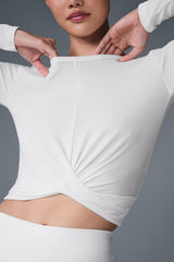 Cover Long Sleeve Top - White