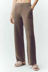 Cashmere High-Waist Northstar Straight Leg Pant - Alpine Cocoa Heather