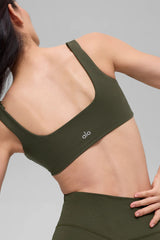 ALO Softsculpt Precision Bra - Green Olive