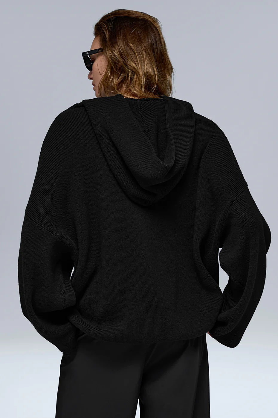 Scholar Hooded Sweater - Black