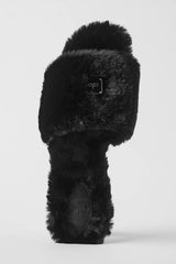 ALO Classico Faux Fur Sandal - Black