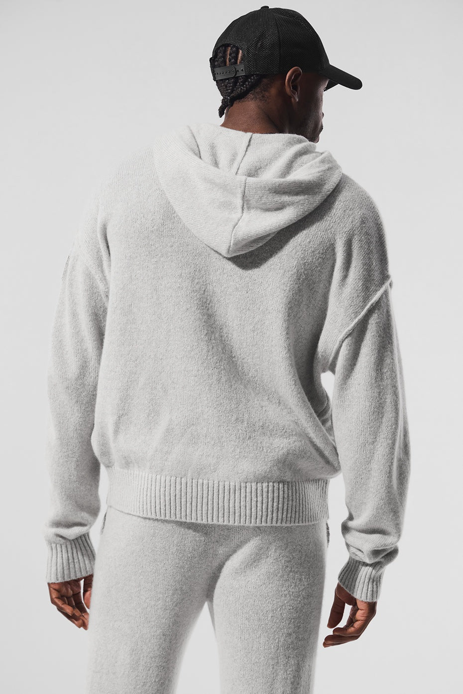 Wool Cashmere New Class Full Zip Hoodie - Pearl Grey Heather