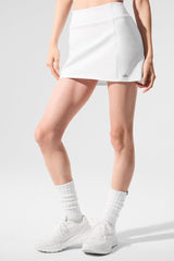 Airbrush High-Waist Good Form Tennis Skirt - White