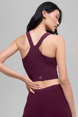 Airbrush Real Bra Tank - Burgundy