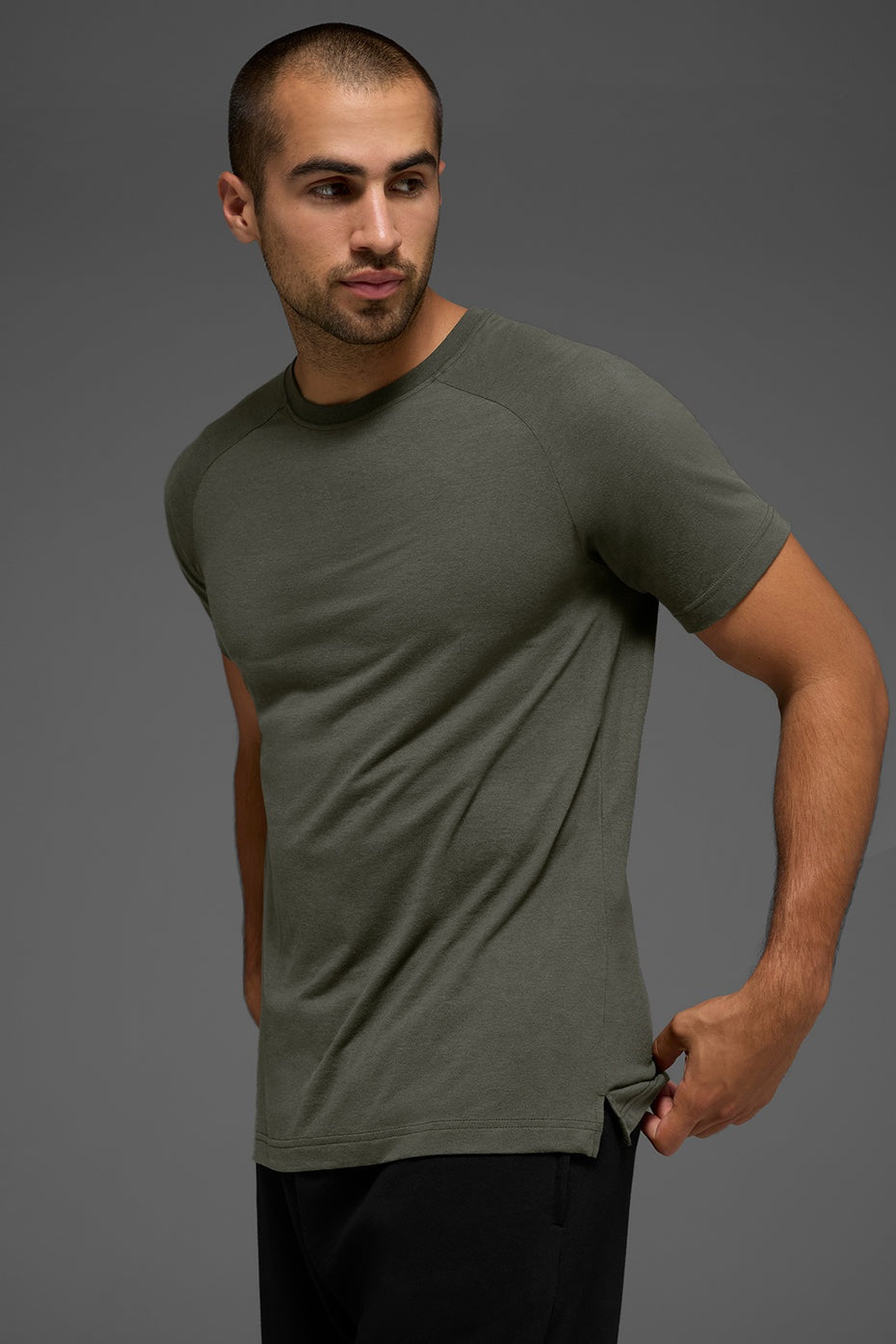 Triumph Raglan Tee - Stealth Green