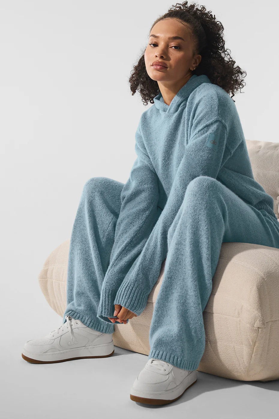 Wool Cashmere New Class Sweatpant - Celestial Blue Granite Heather