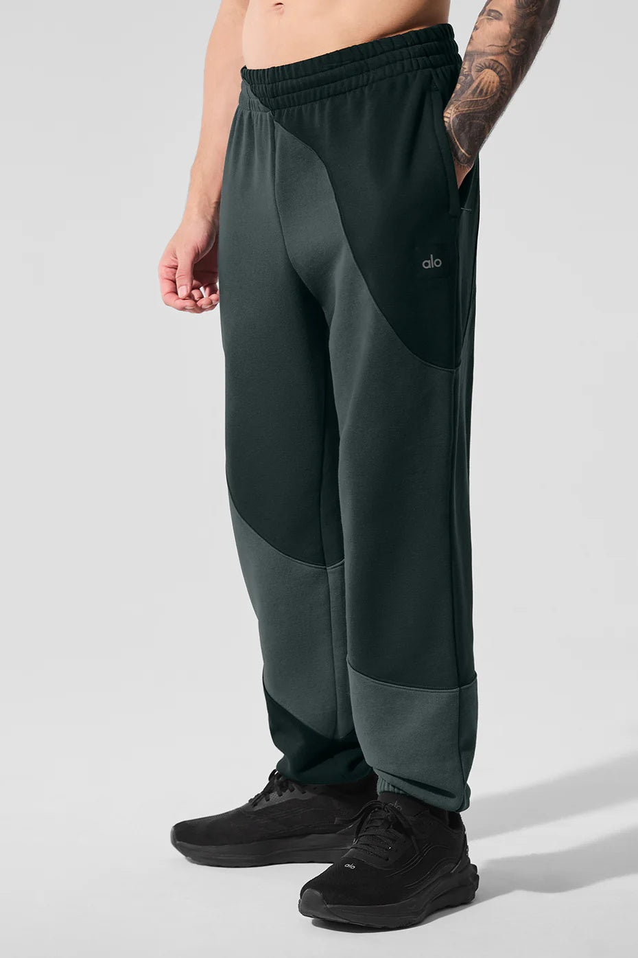 Make Waves Sweatpant - Charcoal Green Tonal
