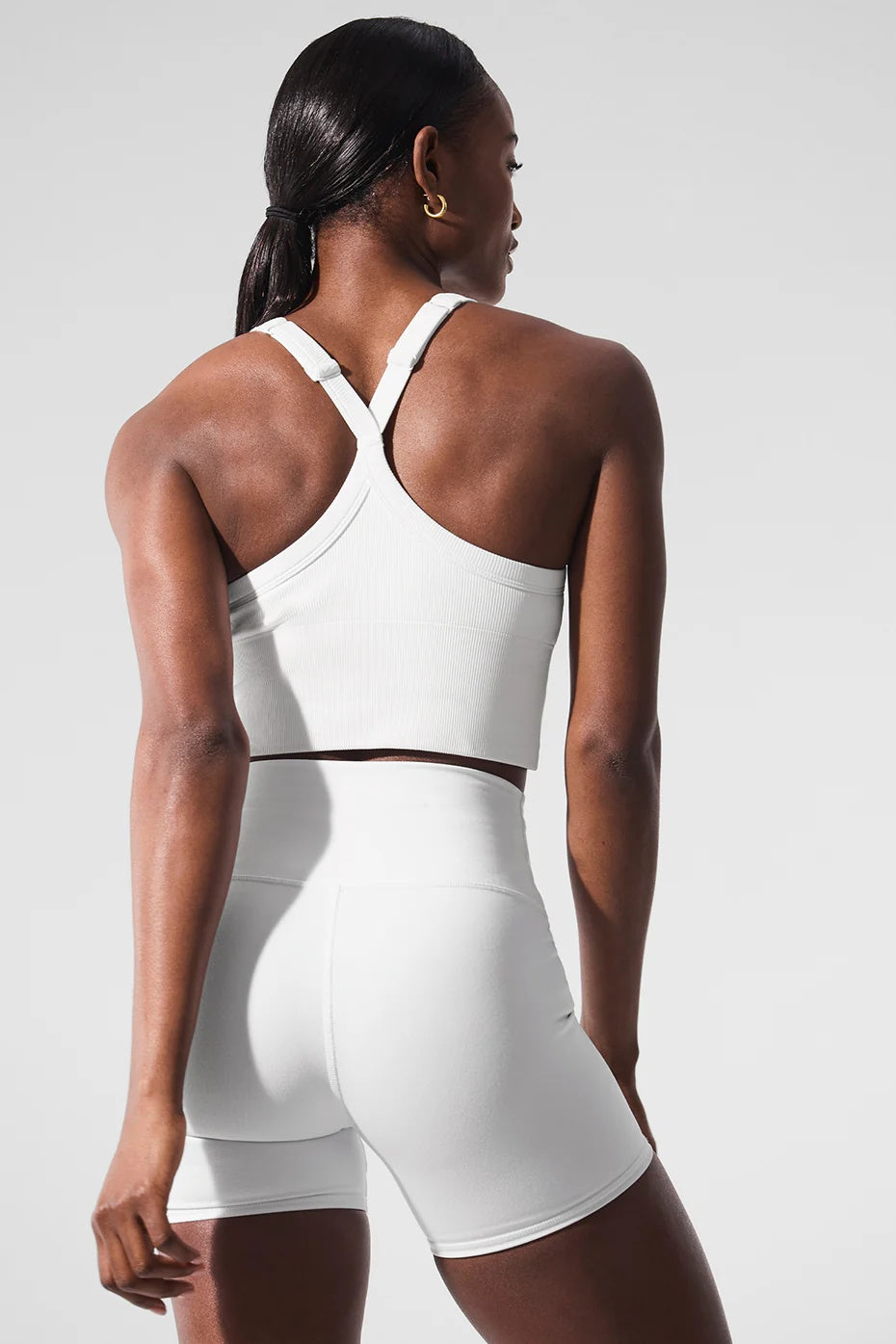 Seamless Ribbed Favorite Bra Tank - White