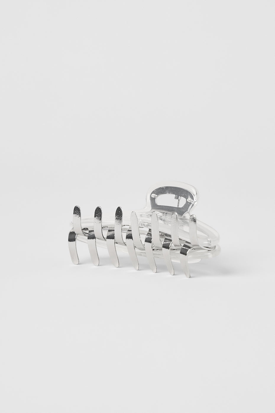 Acrylic Illusion Claw Clip - Clear Acetate/Chrome