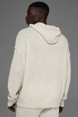 Wool Cashmere New Class Hoodie - Bone Heather