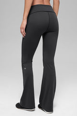 ALO Softsculpt Foldover Flare Legging - Black