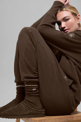 Unisex Wool Cashmere Light Frosted Sock - Espresso Heather/Ivory