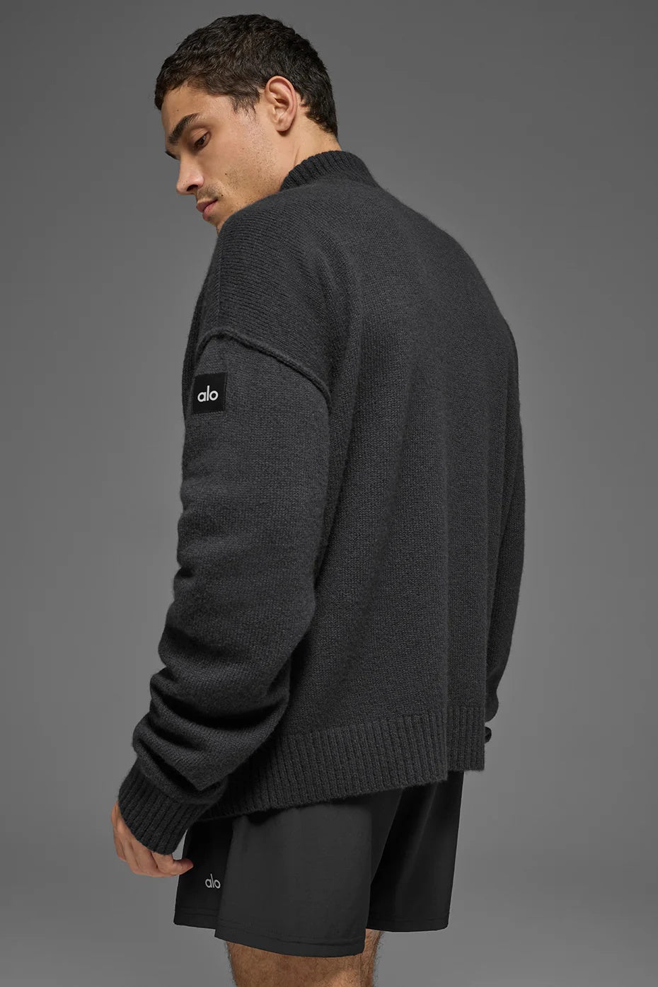 Wool Cashmere New Class 1/4 Zip Pullover - Black