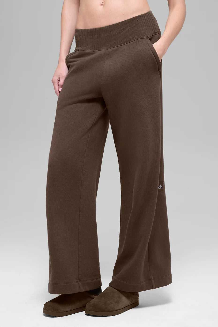 Serenity Wide Leg Sweatpant - Espresso