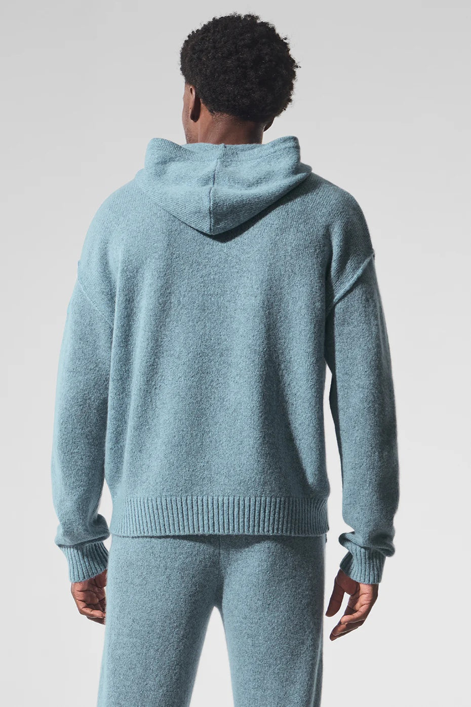 Wool Cashmere New Class Hoodie - Celestial Blue Granite Heather