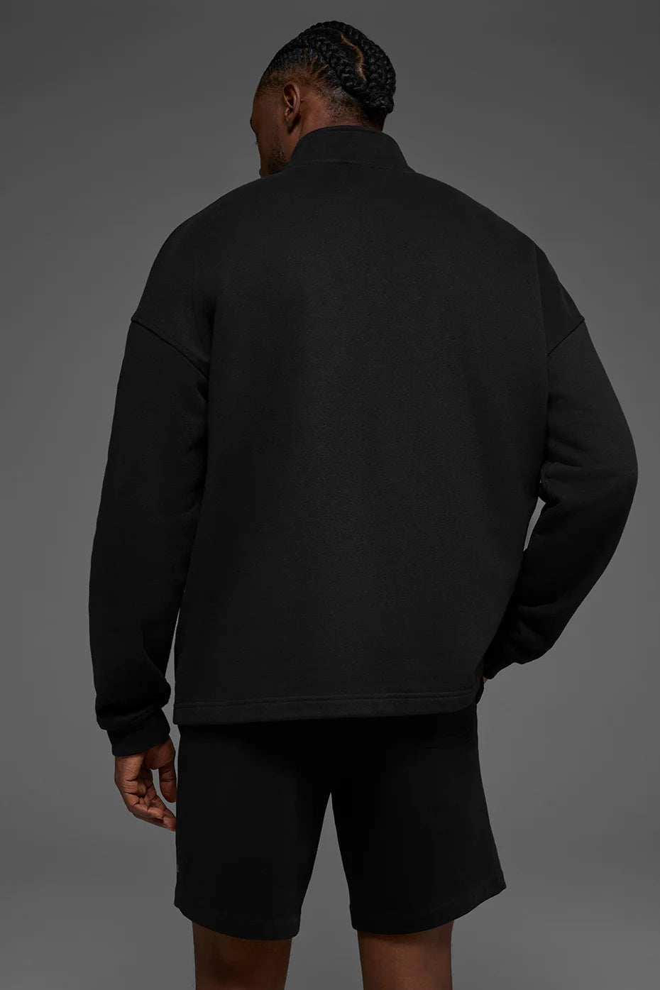 Renown Heavy Weight 1/4 Zip - Black