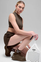 Unisex Half-Crew Throwback Sock - Espresso/White