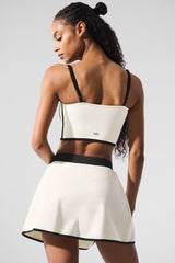 Airbrush Streamlined Bra Tank - Ivory/Black