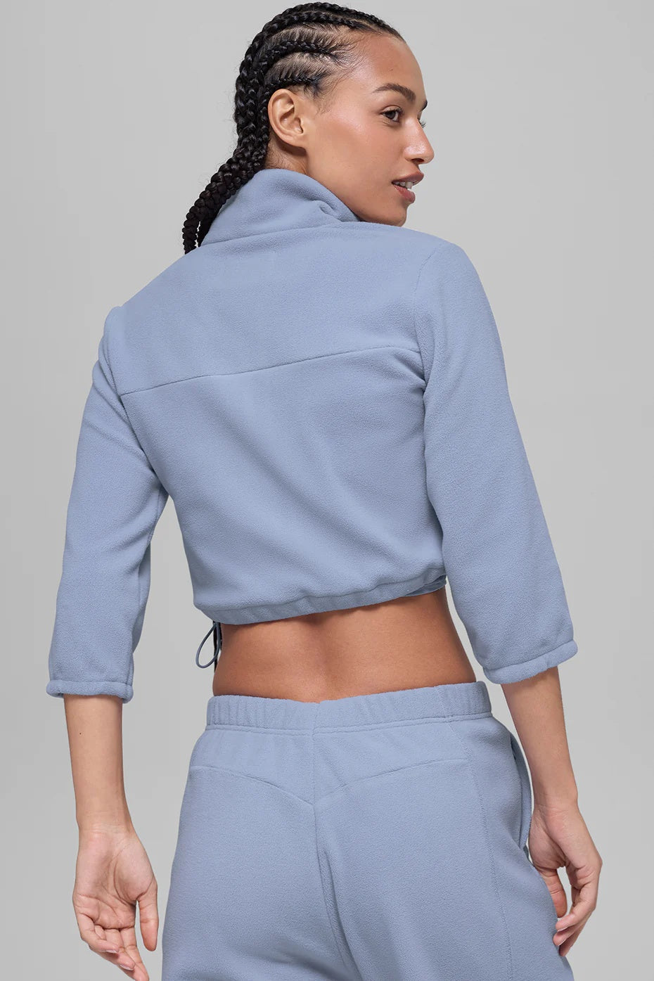 Polar Fleece Retreat Cropped Jacket - Winter Frost